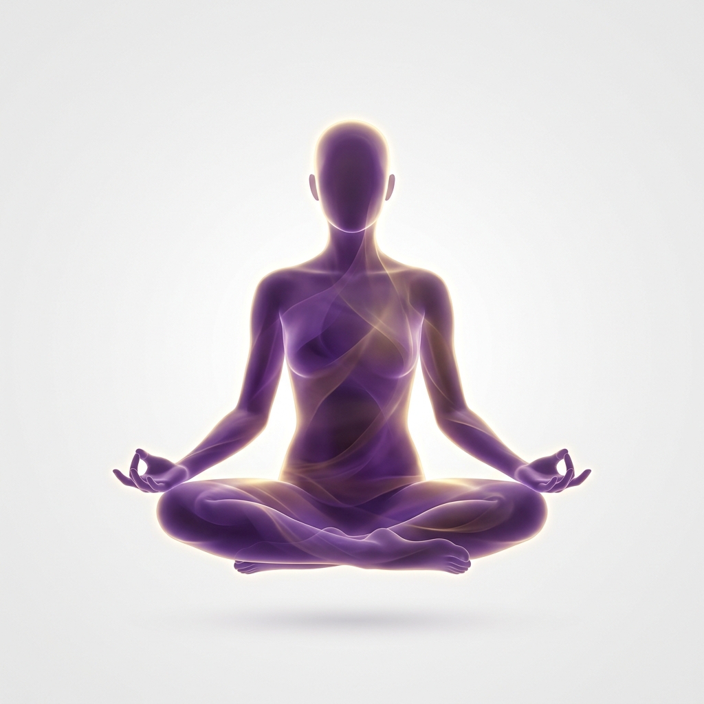 Meditator silhouette